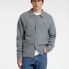 Strik>SELECTED 100% MERINOULD CARDIGAN Grey