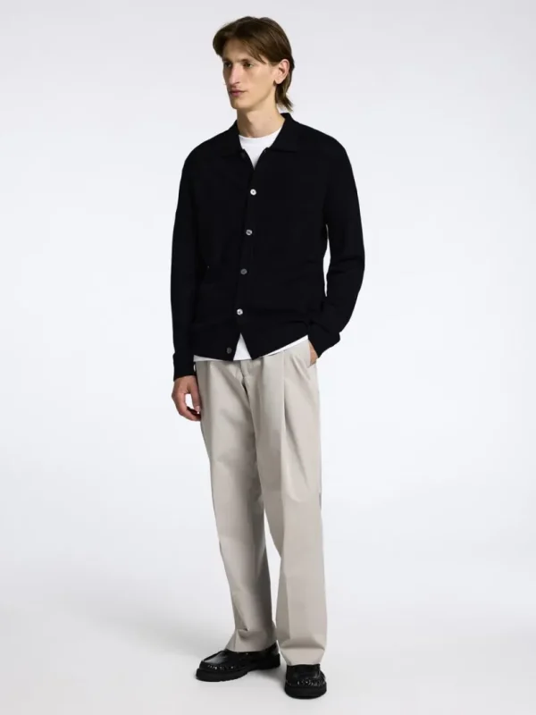 Strik>SELECTED 100% MERINOULD CARDIGAN Black