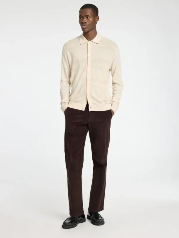 Strik>SELECTED 100% MERINOULD CARDIGAN Beige