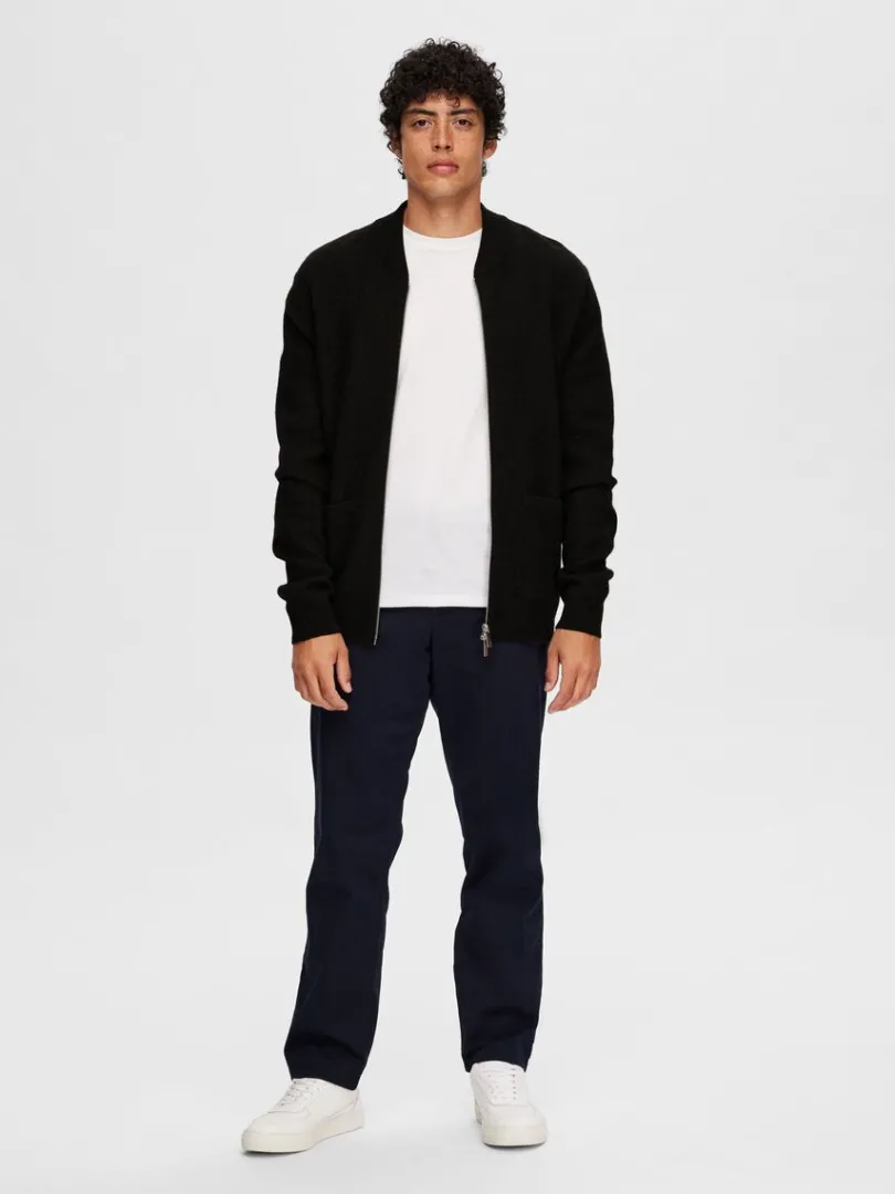 merinould_cardigan_1-6.webp Strik>SELECTED MERINO-ULD CARDIGAN Black