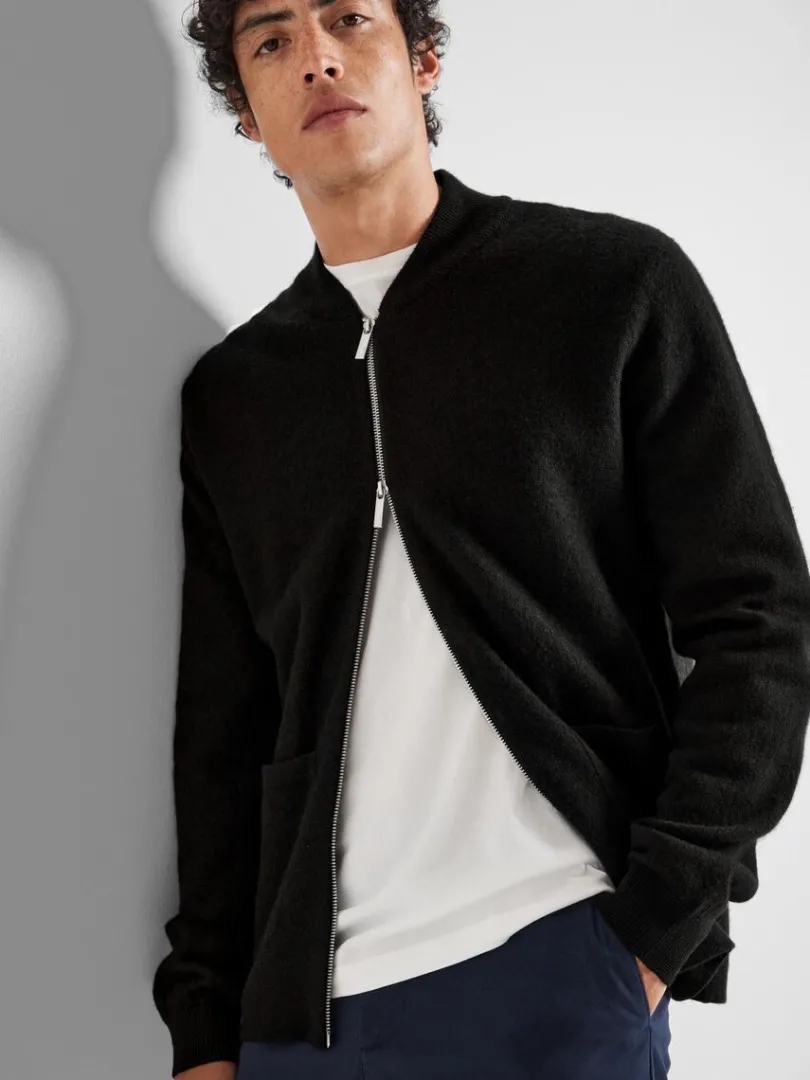 merinould_cardigan_2-6.webp Strik>SELECTED MERINO-ULD CARDIGAN Black
