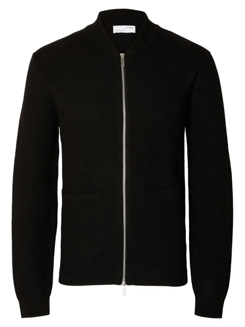 merinould_cardigan_4-6.webp Strik>SELECTED MERINO-ULD CARDIGAN Black