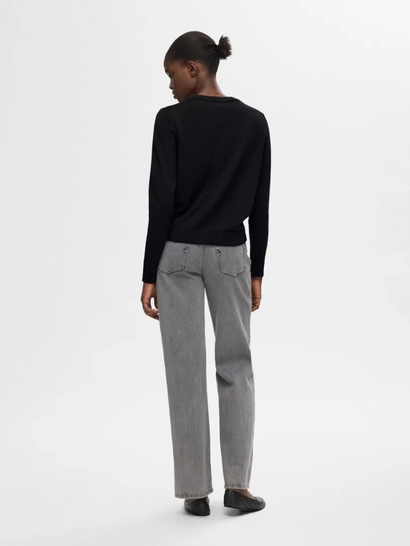 merinould_cardigan_4.webp Strik>SELECTED 100% MERINOULD CARDIGAN Black