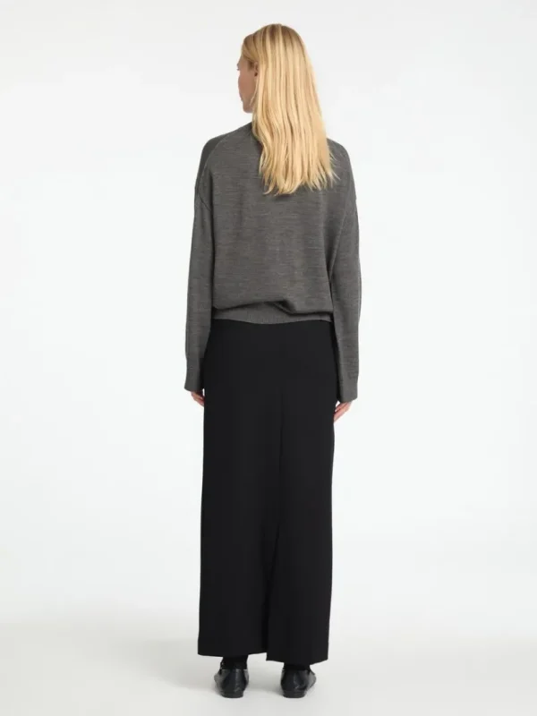 Strik>SELECTED 100% MERINOULD HØJHALSET TRØJE Grey