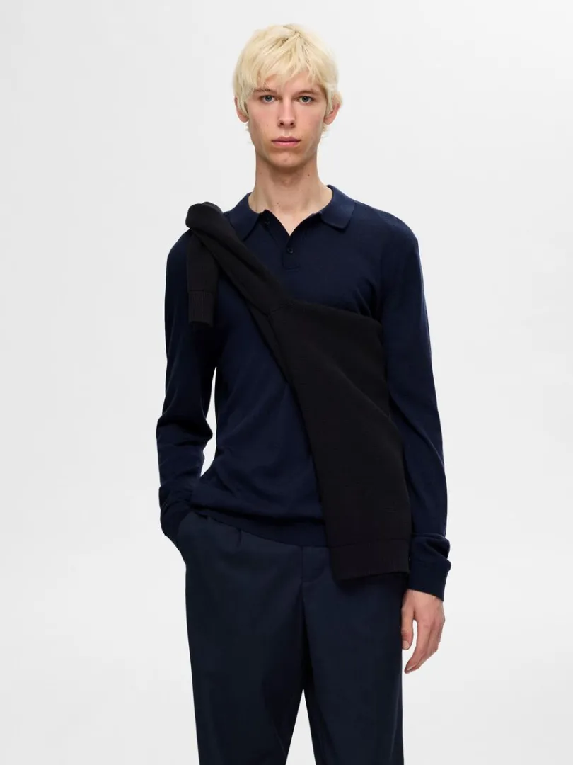 merinould_polo_0-1.webp Strik>SELECTED 100% MERINOULD POLO Blue