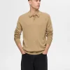 Strik>SELECTED 100% MERINOULD POLO Brown