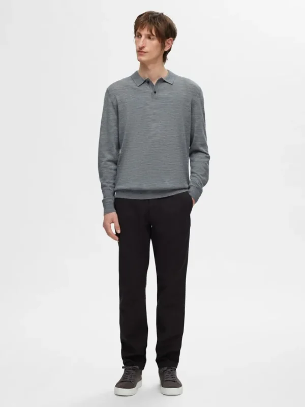 Strik>SELECTED 100% MERINOULD POLO Grey