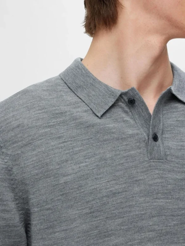 Strik>SELECTED 100% MERINOULD POLO Grey