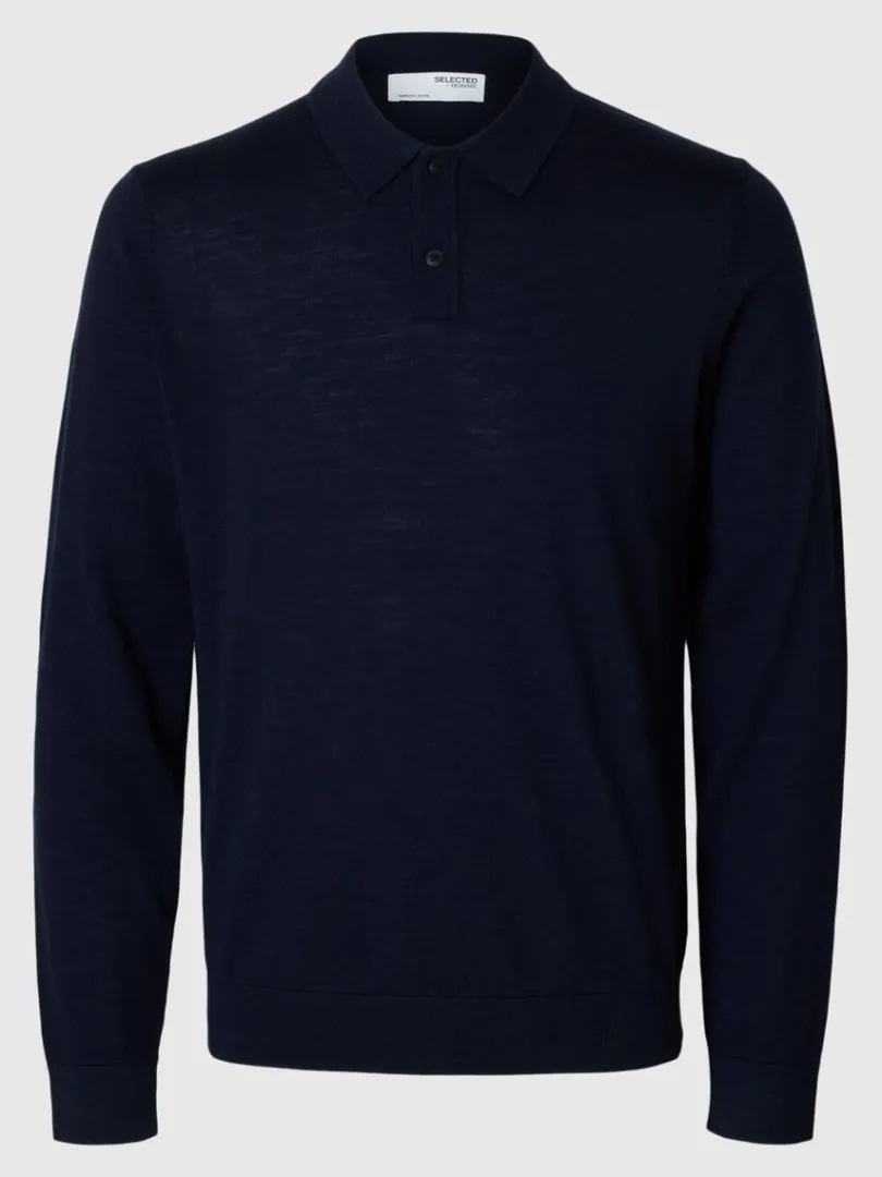 merinould_polo_4-1.webp Strik>SELECTED 100% MERINOULD POLO Blue