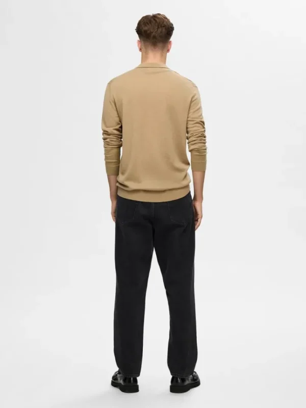 Strik>SELECTED 100% MERINOULD POLO Brown