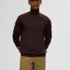 Strik>SELECTED 100% MERINOULD RULLEKRAVE Brown