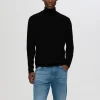 Strik>SELECTED 100% MERINOULD RULLEKRAVE Black