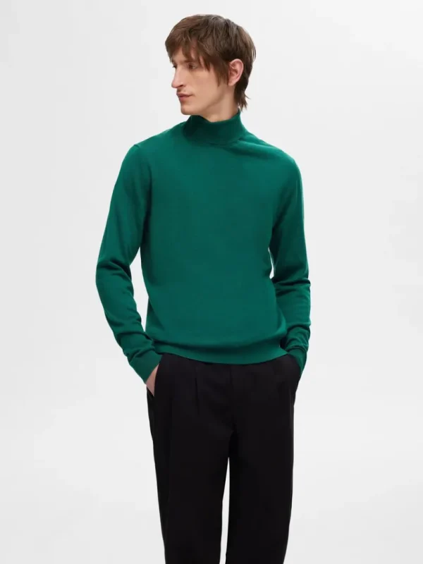 Strik>SELECTED 100% MERINOULD RULLEKRAVE Green