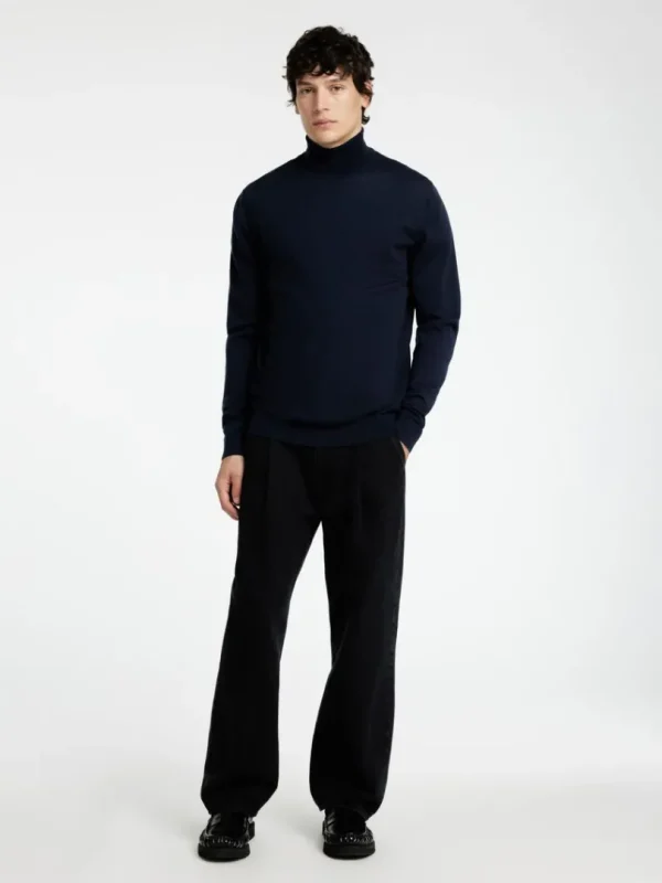 Strik>SELECTED 100% MERINOULD RULLEKRAVE Blue