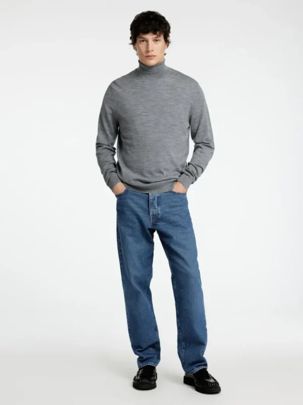Strik>SELECTED 100% MERINOULD RULLEKRAVE Grey