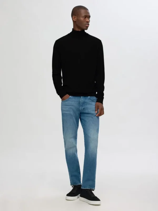 Strik>SELECTED 100% MERINOULD RULLEKRAVE Black
