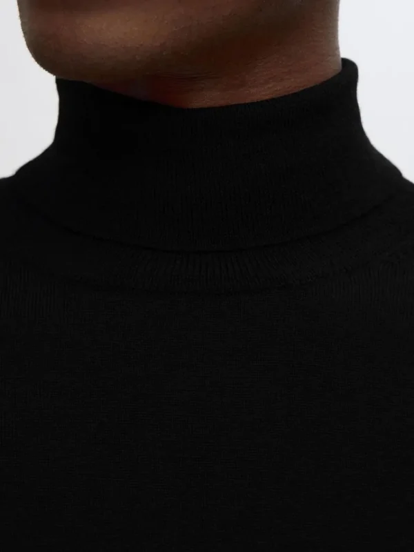Strik>SELECTED 100% MERINOULD RULLEKRAVE Black