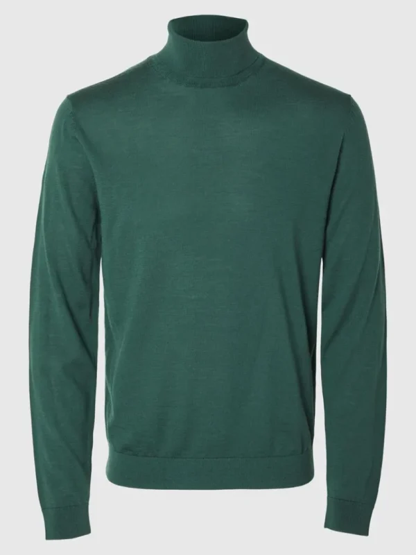 Strik>SELECTED 100% MERINOULD RULLEKRAVE Green