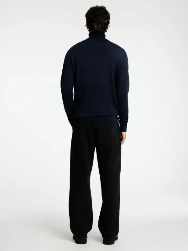 Strik>SELECTED 100% MERINOULD RULLEKRAVE Blue
