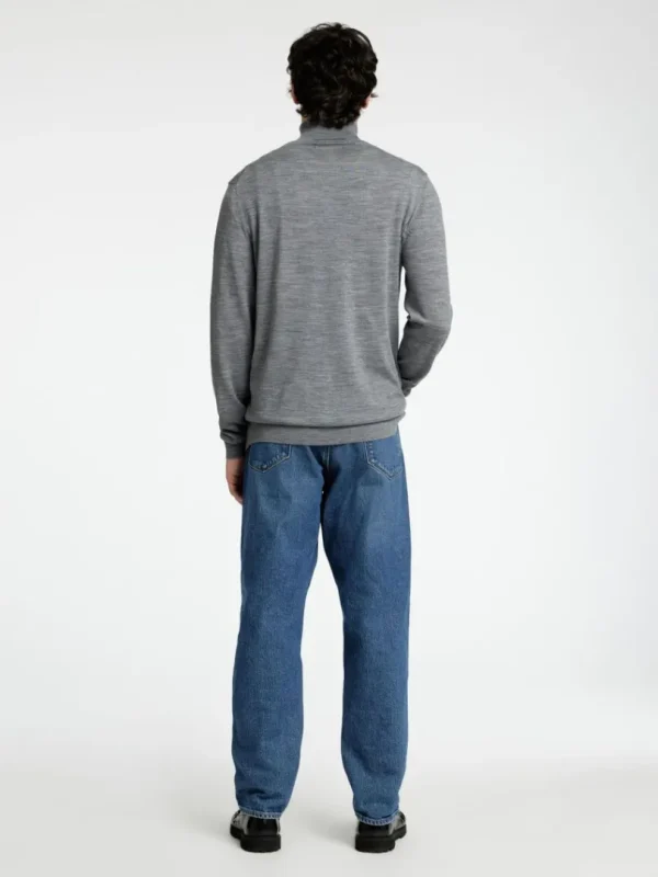 Strik>SELECTED 100% MERINOULD RULLEKRAVE Grey