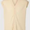 Overtøj>SELECTED 100% MERINOULD STRIK VEST Beige