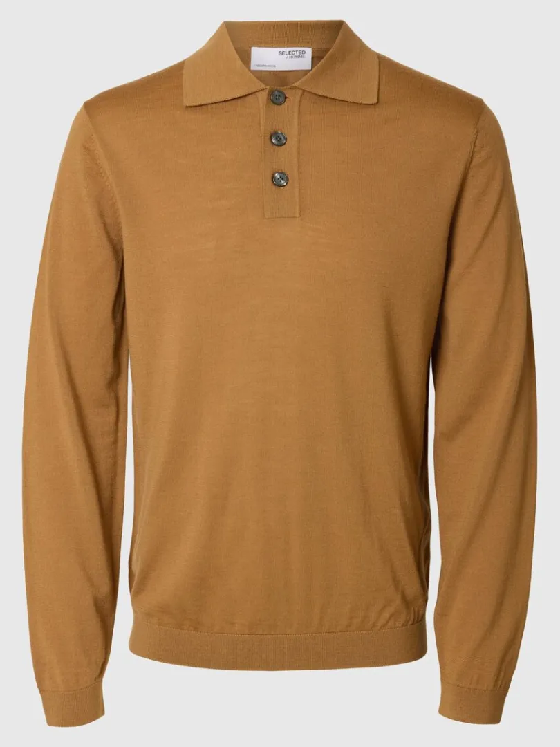 merinould_strikket_polos_0-1.webp Strik>SELECTED 100% MERINOULD STRIKKET POLOSHIRT Orange