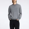 Strik>SELECTED 100% MERINOULD SWEATER MED HØJ HALS Grey