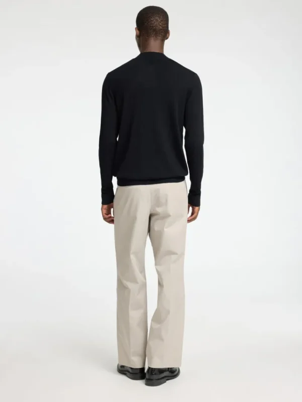 Strik>SELECTED 100% MERINOULD SWEATER MED HØJ HALS Black