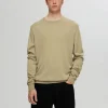 Strik>SELECTED 100% MERINOULD SWEATER MED RUND HALS Brown