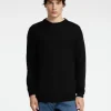 Strik>SELECTED 100% MERINOULD SWEATER MED RUND HALS Black