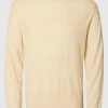 Strik>SELECTED 100% MERINOULD SWEATER MED RUND HALS Beige