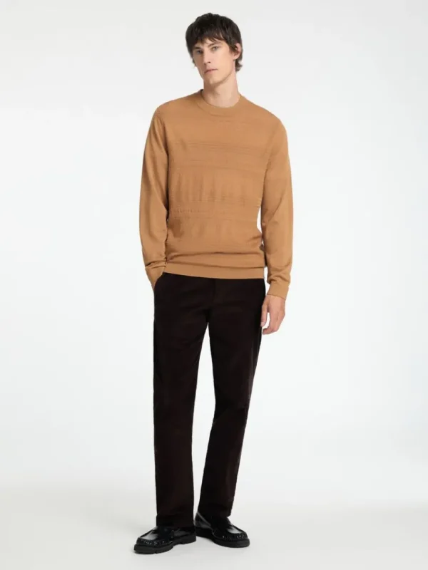 Strik>SELECTED 100% MERINOULD SWEATER MED RUND HALS Orange