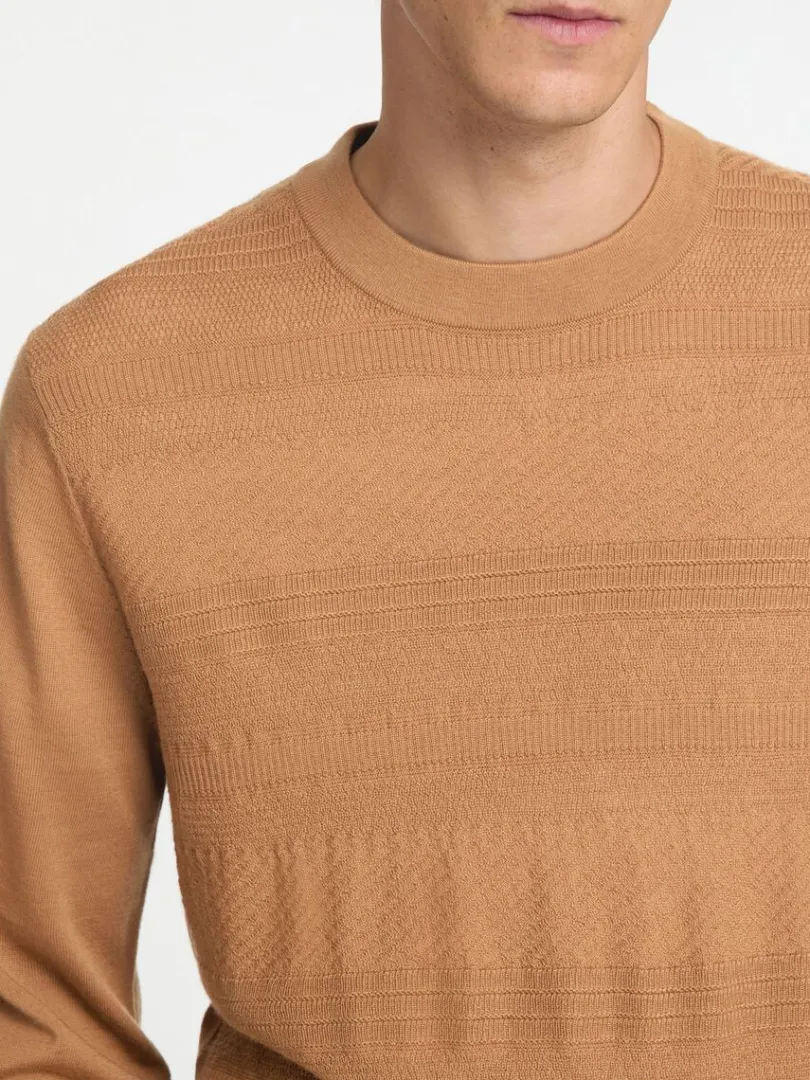 merinould_sweater_med_ru_3-5.webp Strik>SELECTED 100% MERINOULD SWEATER MED RUND HALS Orange