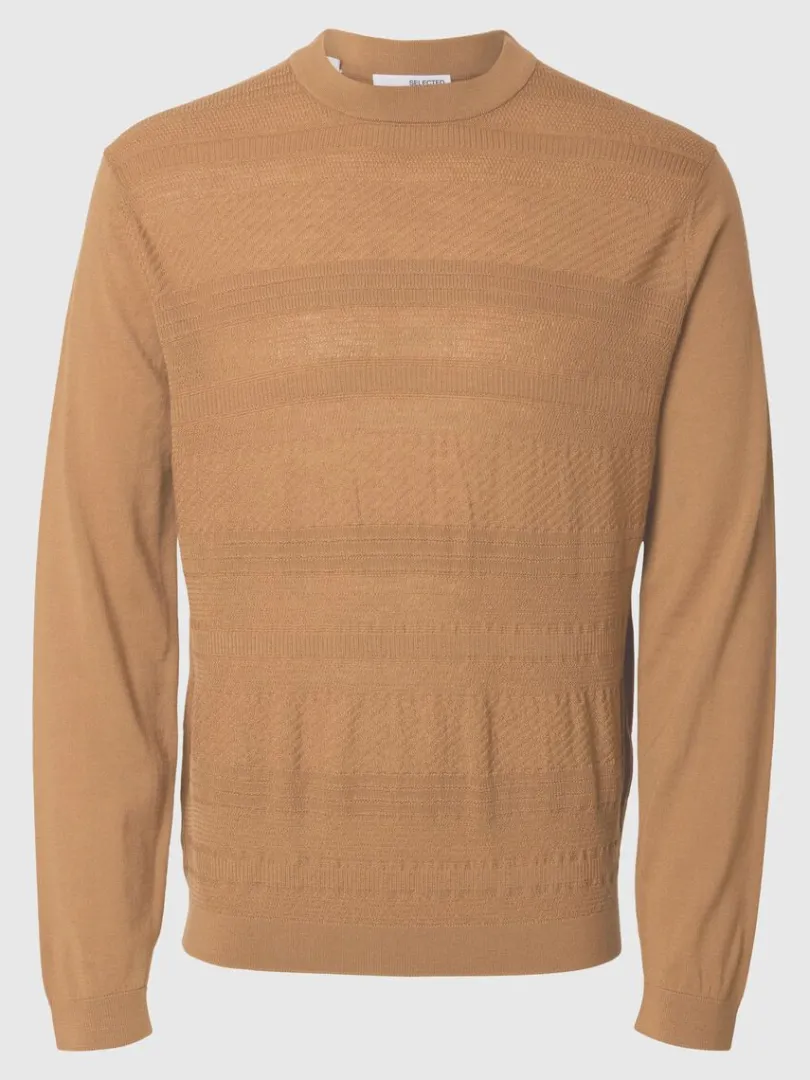 merinould_sweater_med_ru_4-5.webp Strik>SELECTED 100% MERINOULD SWEATER MED RUND HALS Orange