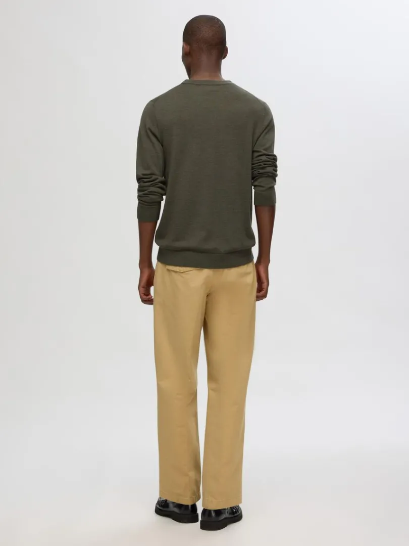 merinould_sweater_med_ru_5-1.webp Strik>SELECTED 100% MERINOULD SWEATER MED RUND HALS Green