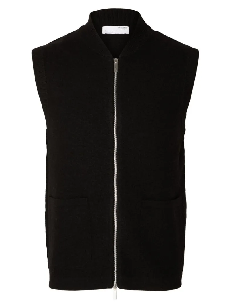 merinould_vest_3.webp Strik>SELECTED MERINO-ULD VEST Black