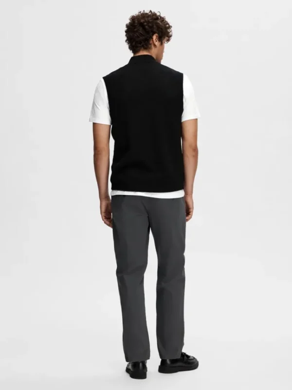 Strik>SELECTED MERINO-ULD VEST Black