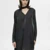 Kjoler>SELECTED METALLISK KJOLE MED V-HALS Black