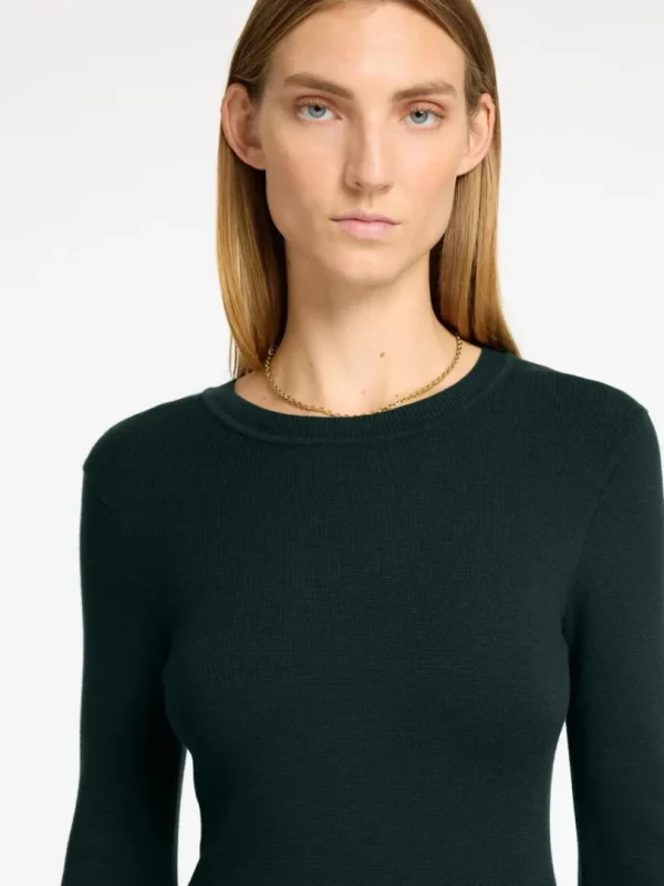 Kjoler | Strik>SELECTED MIDI STRIKKET KJOLE Green