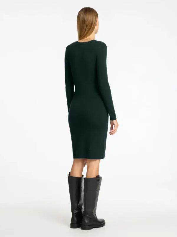 Kjoler | Strik>SELECTED MIDI STRIKKET KJOLE Green