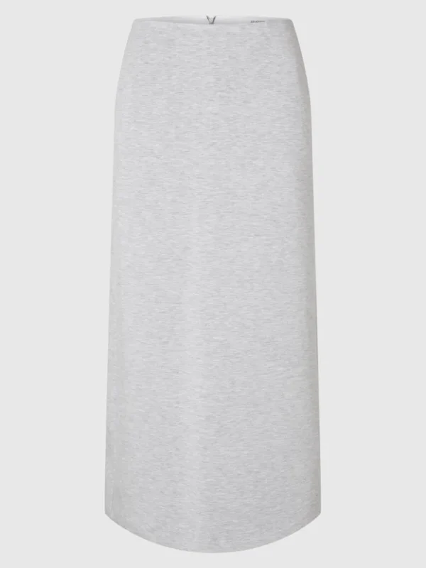 Nederdele>SELECTED MIDI SWEATNEDERDEL Grey
