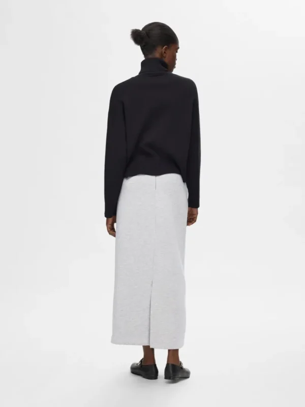 Nederdele>SELECTED MIDI SWEATNEDERDEL Grey