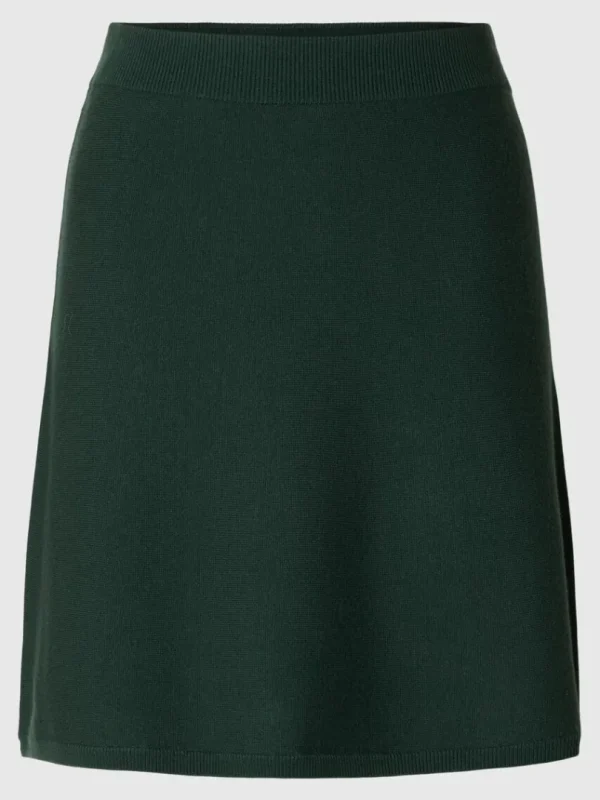 Nederdele>SELECTED MINI STRIKKET NEDERDEL Green