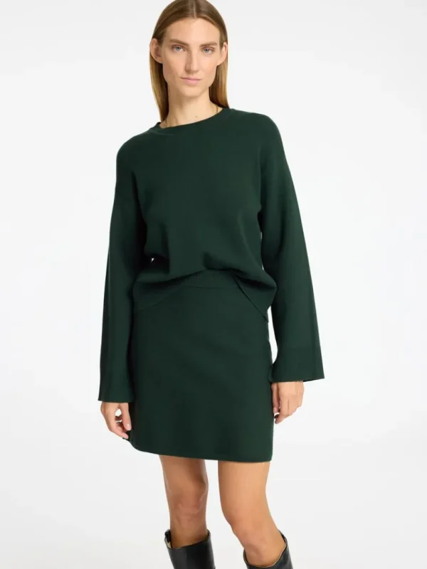 Nederdele>SELECTED MINI STRIKKET NEDERDEL Green