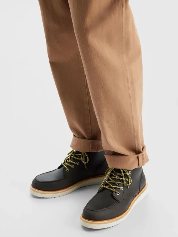 Sko>SELECTED MOC-TOE LÆDERSTØVLER Brown
