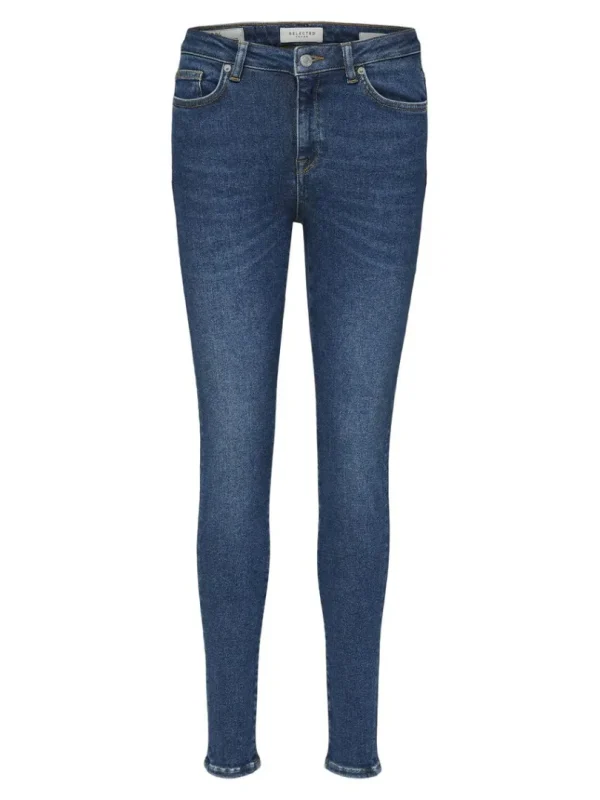 Jeans>SELECTED MØRK VASK SKINNY FIT JEANS Blue