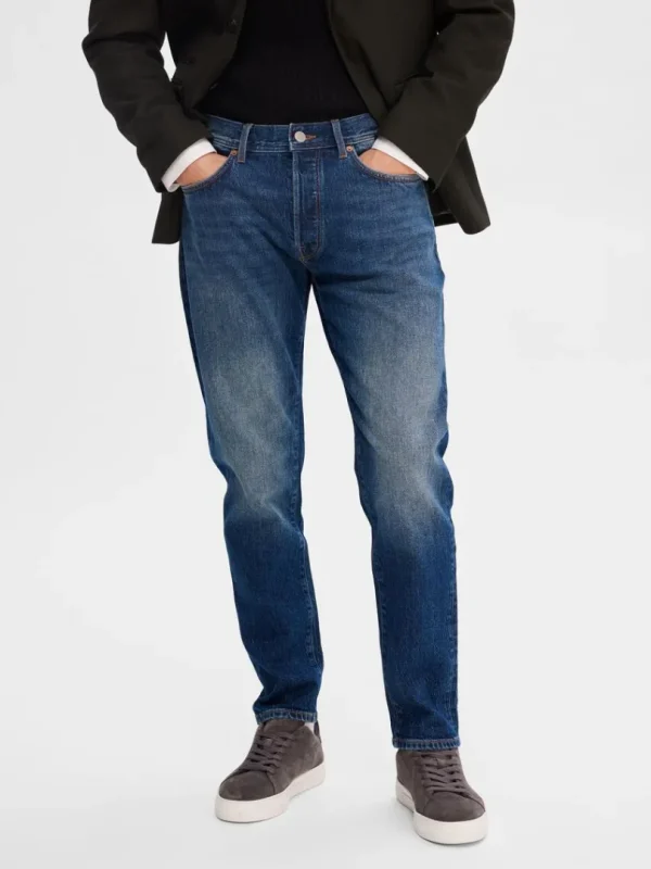 Jeans>SELECTED 172 MØRKEBLÅ SLIM FIT JEANS Blue