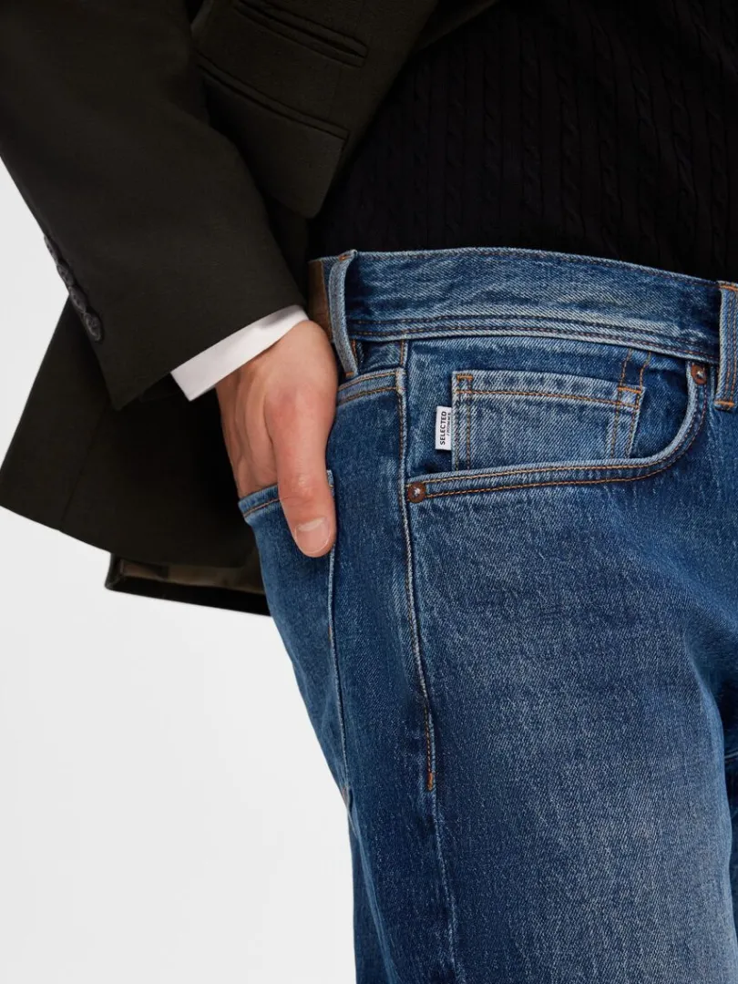 mrkebl_slim_fit_jeans_5.webp Jeans>SELECTED 172 MØRKEBLÅ SLIM FIT JEANS Blue