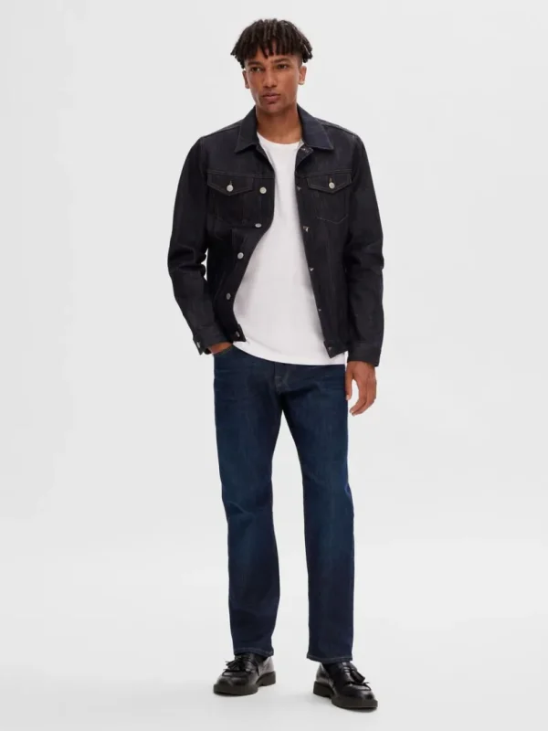 Jeans>SELECTED 196 MØRKEBLÅ STRAIGHT FIT JEANS Blue