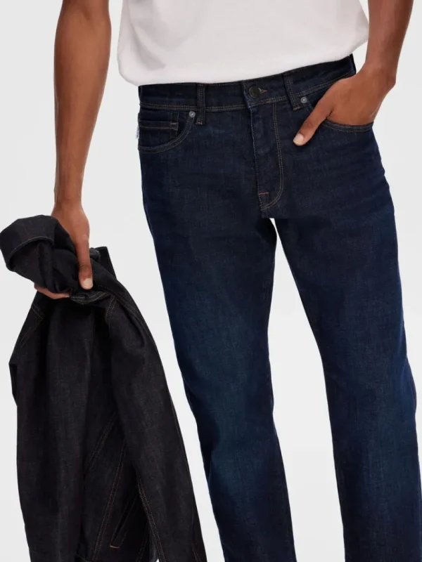 Jeans>SELECTED 196 MØRKEBLÅ STRAIGHT FIT JEANS Blue